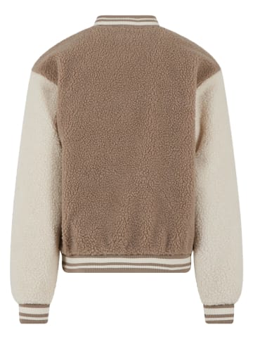 Urban Classics Urban Classics Teddy College Jacket in darktaupe
