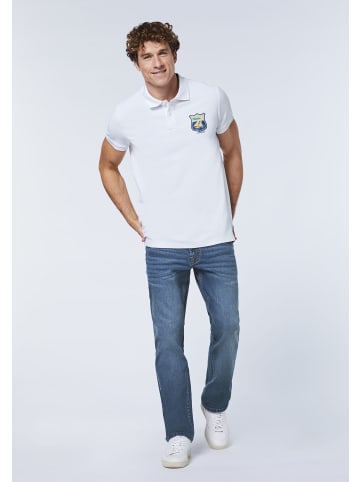 Oklahoma Jeans Poloshirt in Weiß