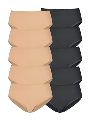PETITE FLEUR Go in Hüftslip (10 Stück) in beige, schwarz