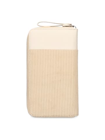 Zwei Eva Geldbörse 20 cm cord creme