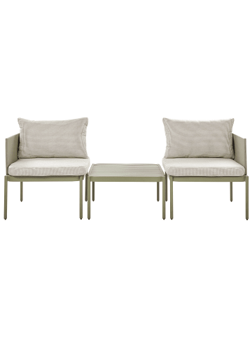 Beliani Lounge Set TERRACINA in Grün/Weiß