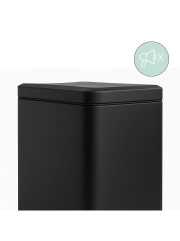 relaxdays Mülleimer in Schwarz - 10 Liter