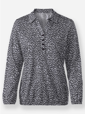 WITT WEIDEN Langarm-Shirt in schwarz-weiß-bedruckt