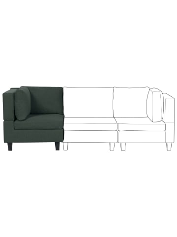 Beliani Sofaelement UNSTAD in Grün/Schwarz - (W) 76 x (H) 72 x (L) 76 cm
