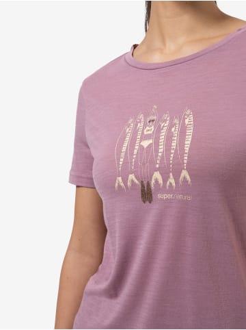 super.natural Merino T-Shirt COPPER SARDINE in rosa