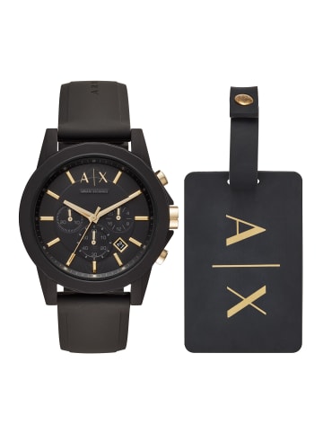 Armani Exchange Uhr The Chronograph with Golden Details in schwarz