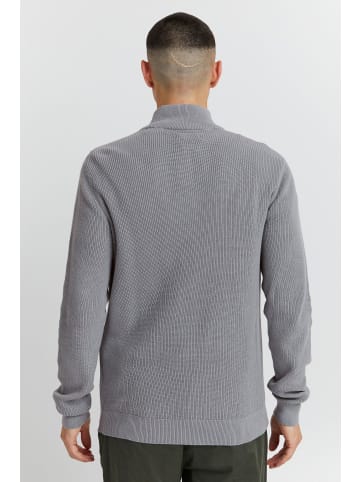 BLEND Warmer Strickpullover mit halbem Reißverschluss BHCodford in Grau