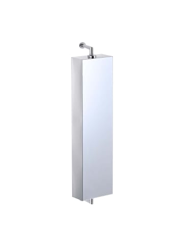 relaxdays Spiegelschrank in Silber – (B)25 x (H)120 x (T)12 cm