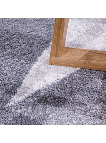KADIMA DESIGN Teppich Kurzflor Geometrisch Wohnzimmer in Grau