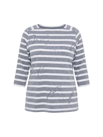 Ulla Popken Shirt in mittel grau melange
