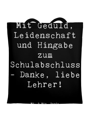 Mr. & Mrs. Panda dokumententasche Spruch Danke Lehrer mit Spruch in Schwarz