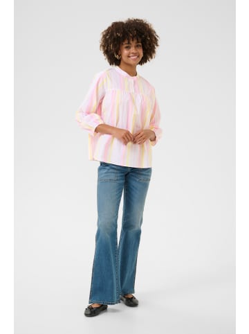 CULTURE Langarm-Bluse CUbeha Relaxed fit in Pink/Yellow/Lavender Stripe