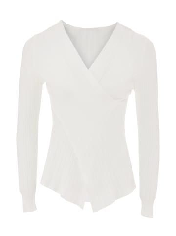 Sidona Damen Strickpullover in Wollweiss