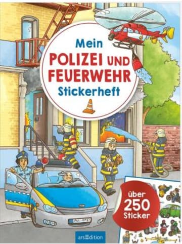 ars edition Buch - Mein Polizei- und Feuerwehr-Stickerheft