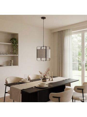 home24 Pendelleuchte SCOTTO in Beige / Schwarz