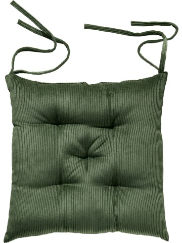 Erwin Müller Cord Stuhlkissen Glasgow in oliv