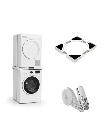 relaxdays Zwischenbaurahmen in Weiß - 45-72 cm