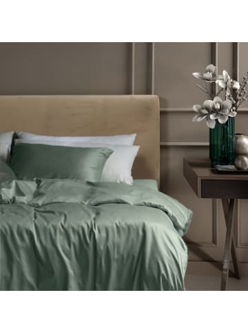 Schiesser Satin Kissenhüllenset Ella 2-teilig in Dunkelgrün