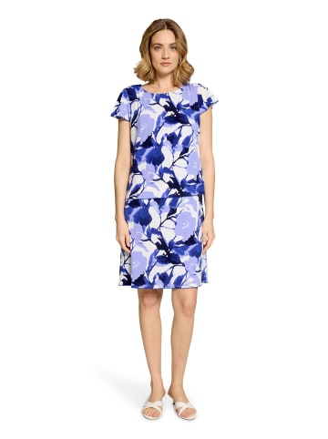 Betty Barclay Stufenkleid kurzarm in Weiß/Blau