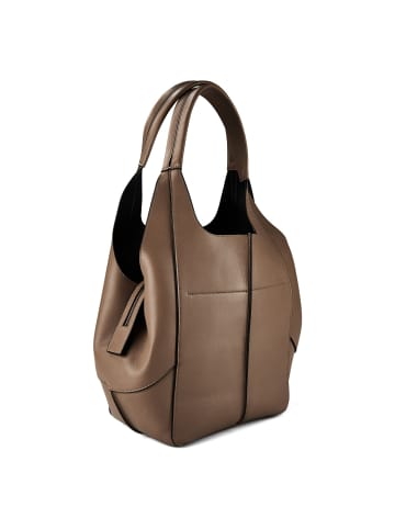 Liebeskind Berlin Schultertasche Leder 32 cm neutral grey