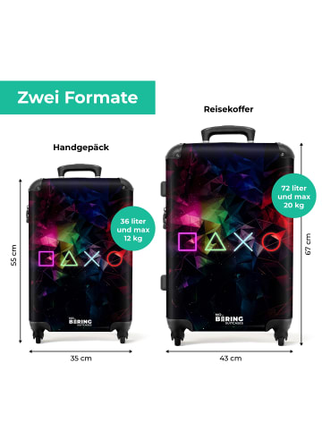 NoBoringSuitCases Suitcase, Handgepäck, Koffer, Trolley, Reisekoffer Schwarz mit