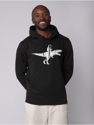 wat? Apparel Sweatshirt Astronaut on T-Rex in Schwarz