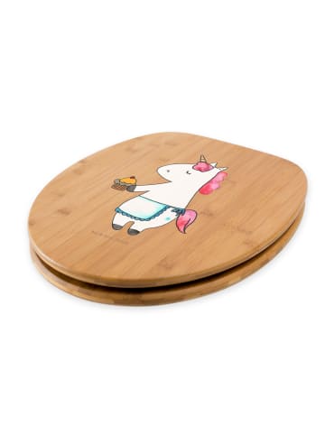 Mr. & Mrs. Panda WC Brille Einhorn Muffin ohne Spruch in Braun