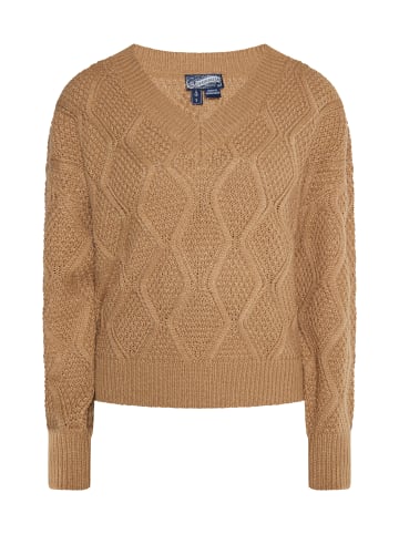 DreiMaster Damen Strickpullover in Hellbraun