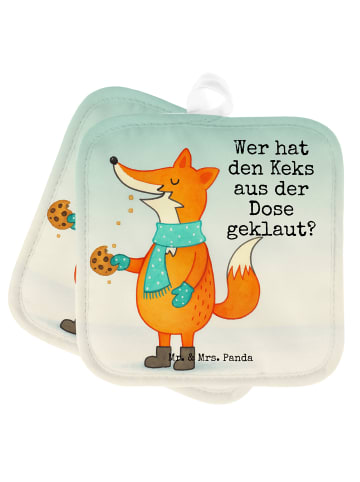 Mr. & Mrs. Panda Topfuntersetzer Fuchs Keksdose Design mit Spruch in Weiß