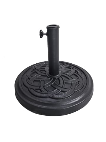 relaxdays Schirmständer in Schwarz - (H)31 x Ø 45 cm