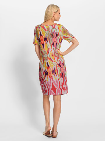 Heine Jerseykleid in orange-pink-bedruckt