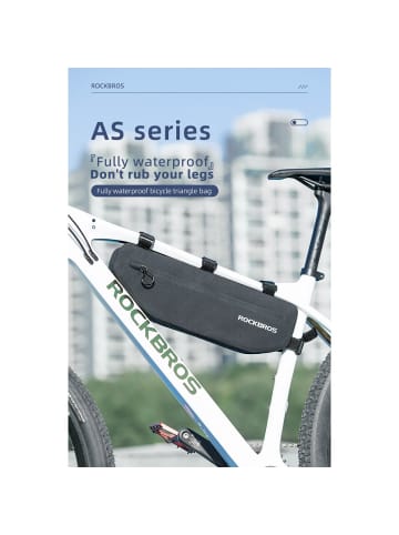 Rockbros AS-043 Fahrradtasche 3l – Schwarz mit Klett