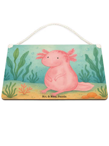 Mr. & Mrs. Panda Deko Schild Axolotl Niedlich Design ohne Spruch in Weiß
