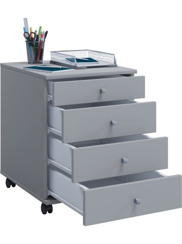 VCM  Holz Rollcontainer Bürocontainer Schublade Lona in Grau
