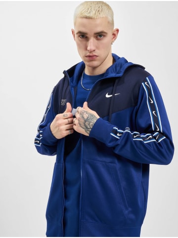 Nike Zip-Kapuzenpullover in dr blue/blackened blue/white