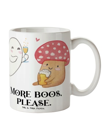Mr. & Mrs. Panda Kaffeebecher Gespenst  Prost  mit Spruch in Weiß
