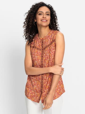 WITT WEIDEN Druckbluse in papaya-rotbraun-bedruckt