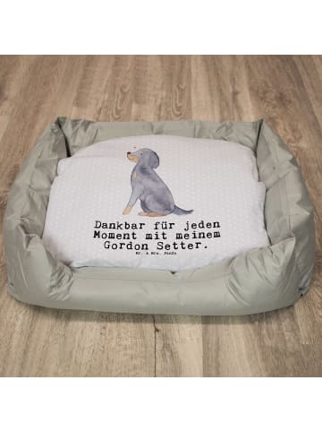 Mr. & Mrs. Panda Hundebett Gordon Setter Moment mit Spruch in Grau Pastell