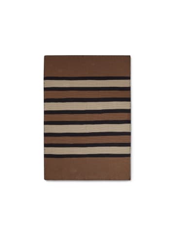 Lexington Tagesdecke Striped in Braun | Beige | Grau