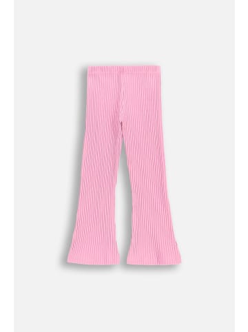 Coccodrillo Gerippte Leggings mit langem Hosenbein in rosa