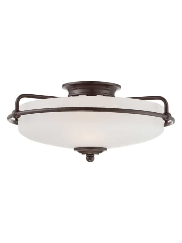 Licht-Erlebnisse Deckenlampe Ø 42.2 x (H)19.4 cm in Bronze Antik Weiß