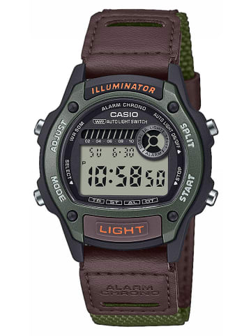 Casio Quarzuhr Alarm-Chrono für Damen und Jugendliche Anthrazit / Braun / Schwarz