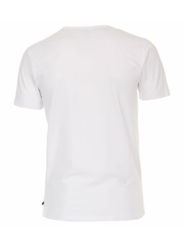 CASAMODA V-Kragen T-Shirt für Herren in weiss