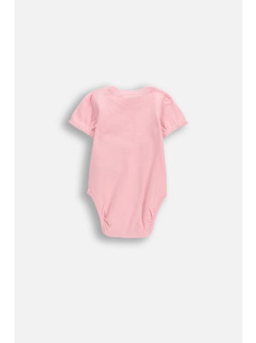 Coccodrillo Baumwollbody mit kurzen Ärmeln in gedämpftes Rosa