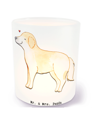 Mr. & Mrs. Panda Glas Windlicht Golden Retriever Lebensretter oh... in Transparent