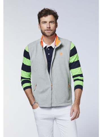 Polo Sylt Fleece-Weste in Grau