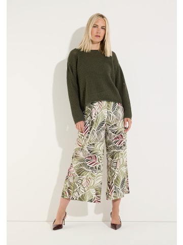 More & More weite, sommerliche 7/8-Schlupfhose in leaves print