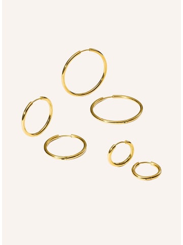 PURELEI 3tlg. 3er-Set Creolen Echo in Gold