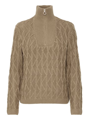 b. young BYOTINKA HALFZIP JUMPER 4 - KNIT Regular fit in Walnut