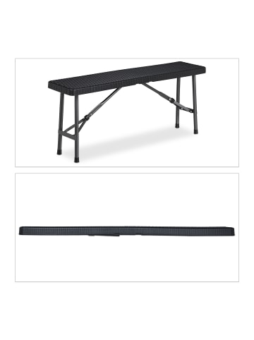 relaxdays 2x Bierbank in Schwarz - (B)100 x (H)42 x (T)25 cm
